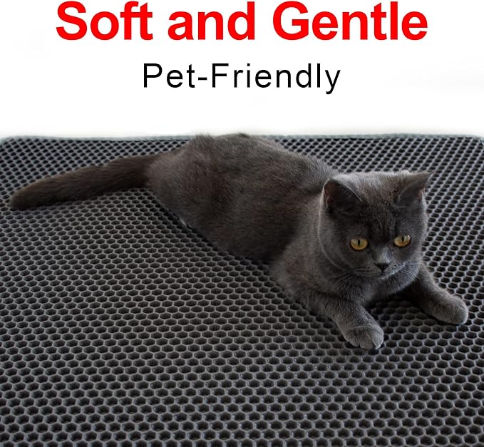 Cat Litter Box Mat: 36"x 30" Waterproof Kitty Cat Litter Trapping Mat, - Image 6