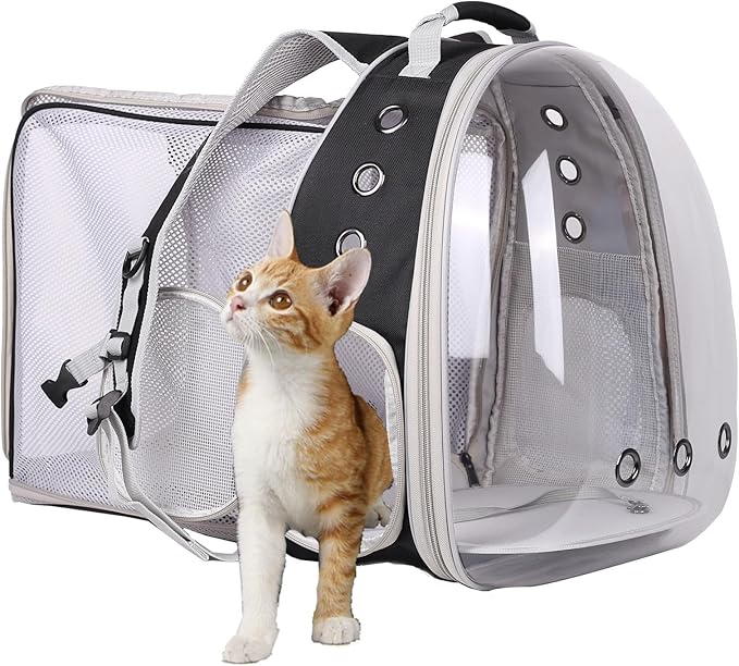 Square Back Extension Pet Backpack Carrier by halinfer