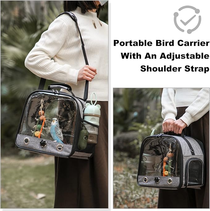 SUERTREE Bird Carrier Bag Bird Travel Cage - Image 5