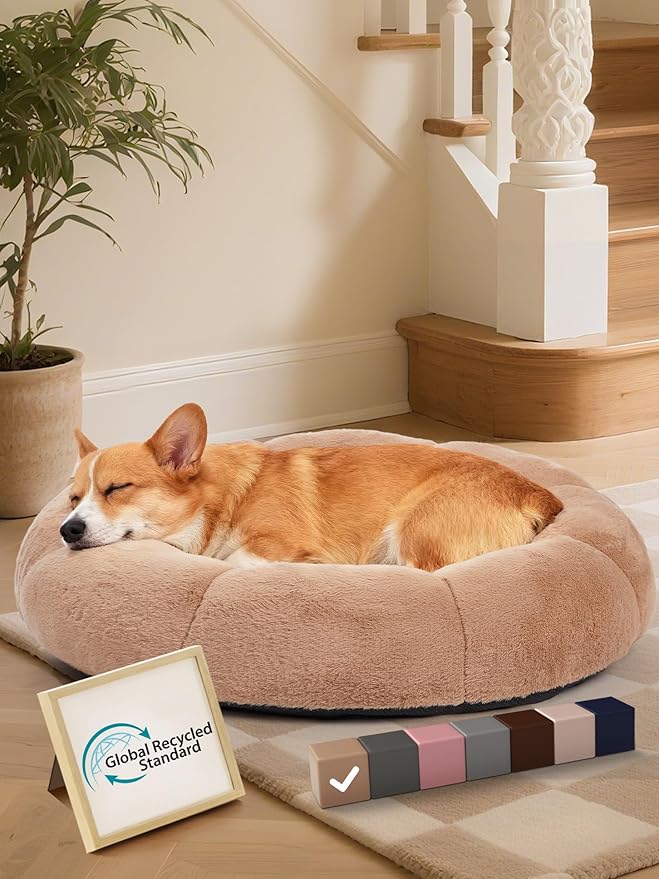 OhGeni 31 inches Calming Donut Orthopedic Dog & Cat Bed by OhGeni