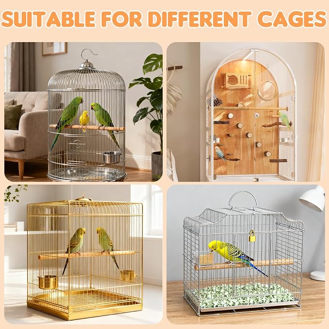 Bird Cage Cover, Circumference 40-68 inches Bird Cage Seed Catcher, Adjustable - Image 7