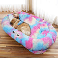 Human Dog Bed, Washable Faux Fur Pet Bed by WROS
