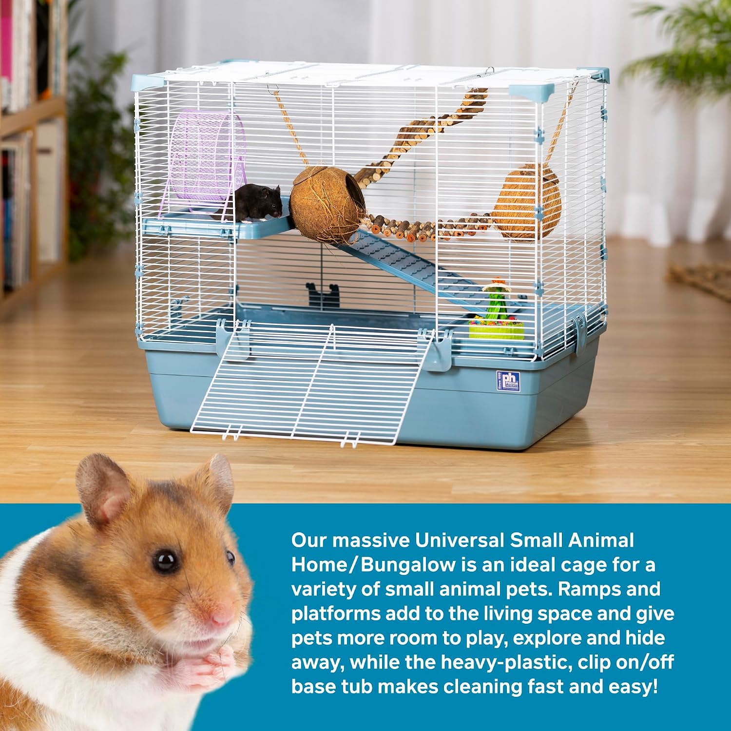 Prevue Pet Products Small Animal Home, Blue - GlobalHabitat Supply