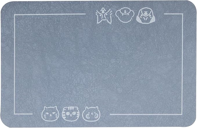 YCT Cat Pet Food Mat, Non-Slip Bottom Absorbent Quick Dry Feeding Mat - Image 2