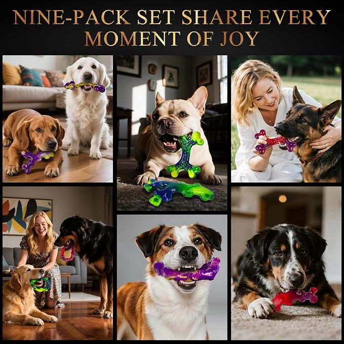 9-Pack Indestructible Dog Toys for Aggressive Chewers, Durable Chew Toys for - Image 7