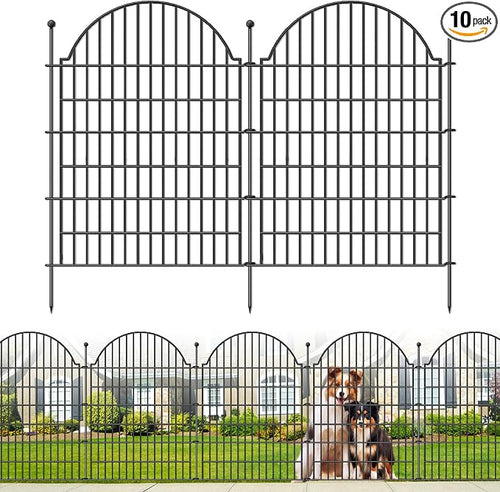 10 Panels No Dig Decorative Garden Fence by Blingluck