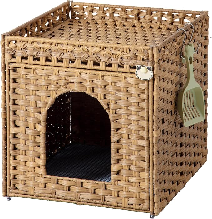 Cat Litter Box Enclosure Furniture, Hidden Litter Box by SETVSON