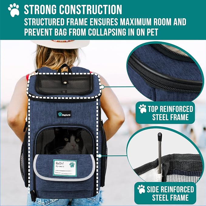 PetAmi Dog Backpack Carrier, Airline Approved Cat Backpacks - Image 5