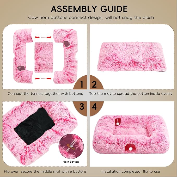 Extra Large Cat Tunnel Bed, 4 Ways Tunnels - Image 7