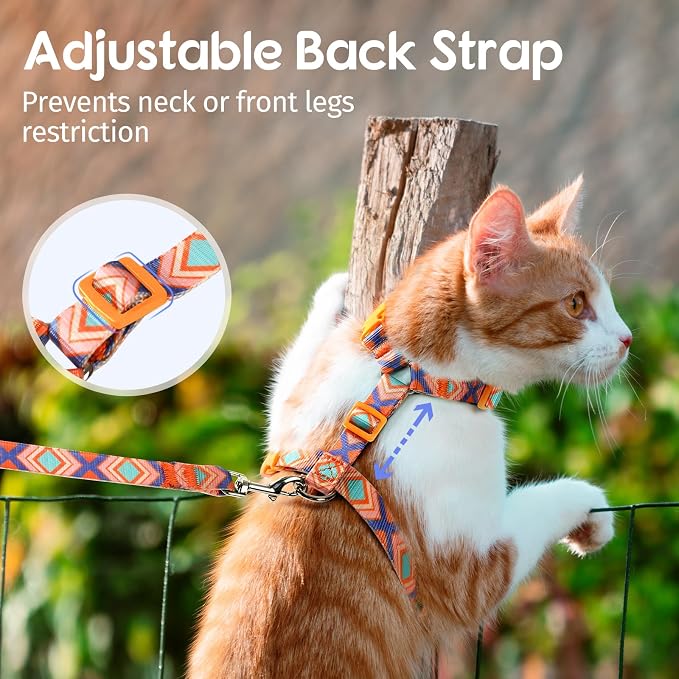 Dooradar Cat Harness and Leash, Escape Proof Adjustable Kitten Vest, - Image 4