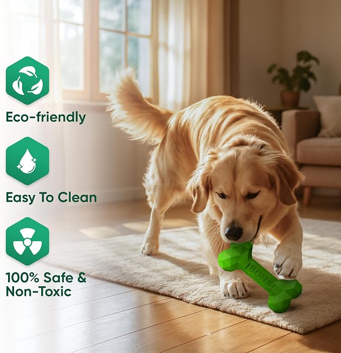 Natural Rubber Dog Chew Bone – Treat-Dispensing, Tough & Indestructible Chew - Image 6