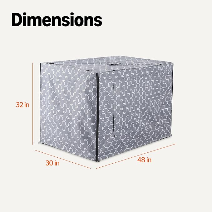 Amazon Basics Dog Cage Cover for 48-inch Wire Crates, Heavy-Duty - Image 5
