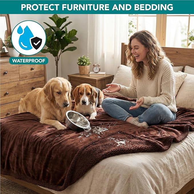 PetAmi Waterproof Dog Blanket for Medium Large XL Dog Puppy Cat Throw for Couch - Image 2