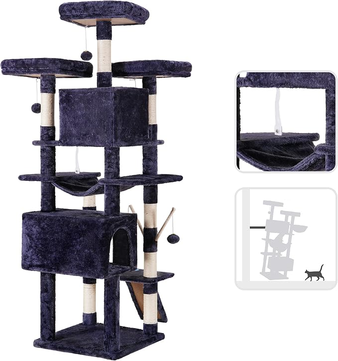 Hey-brother Cat Tree, 71 inches XL Large Cat Tower - Image 6