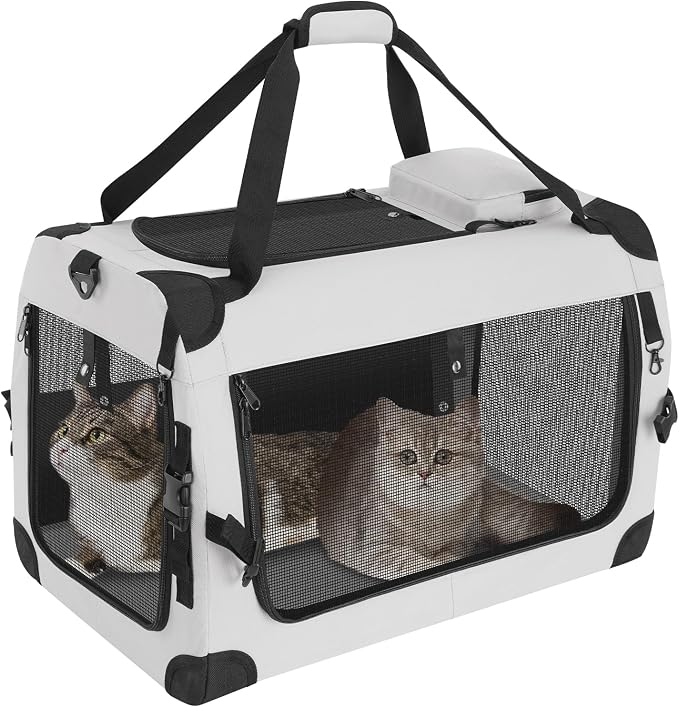 Extra Large Cat Carrier for 2 Cats, Portable Soft-Sided Pet Carrier for Small by Unknown