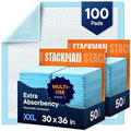 Chucks Pads Disposable Adult Underpads 30"x36" XXL Extra-Large Super-Absorbent by StackMan