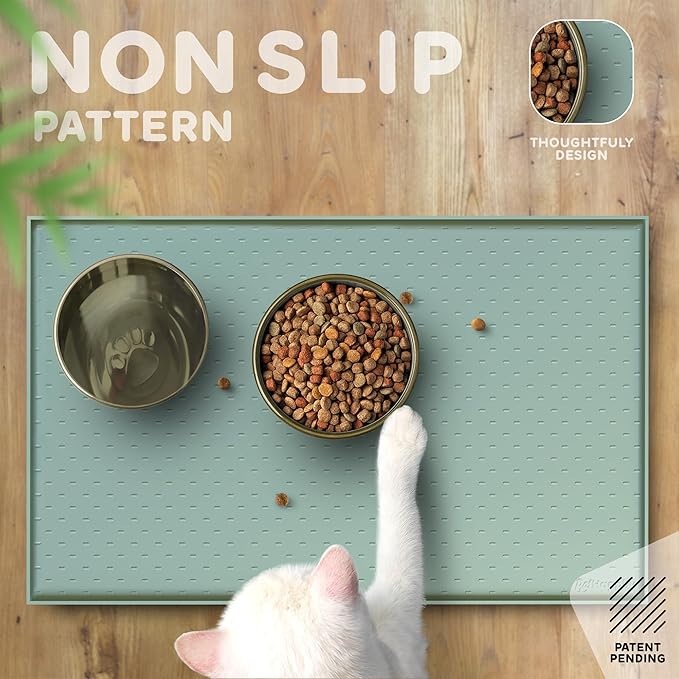Dog Food Mat - 28x18 Raised Edges Dogs Mat - Image 4