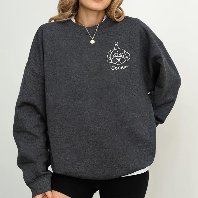 Custom Pet Sweatshirts with Photo and Name, Personalized Dog Sweatshirt - Image 2