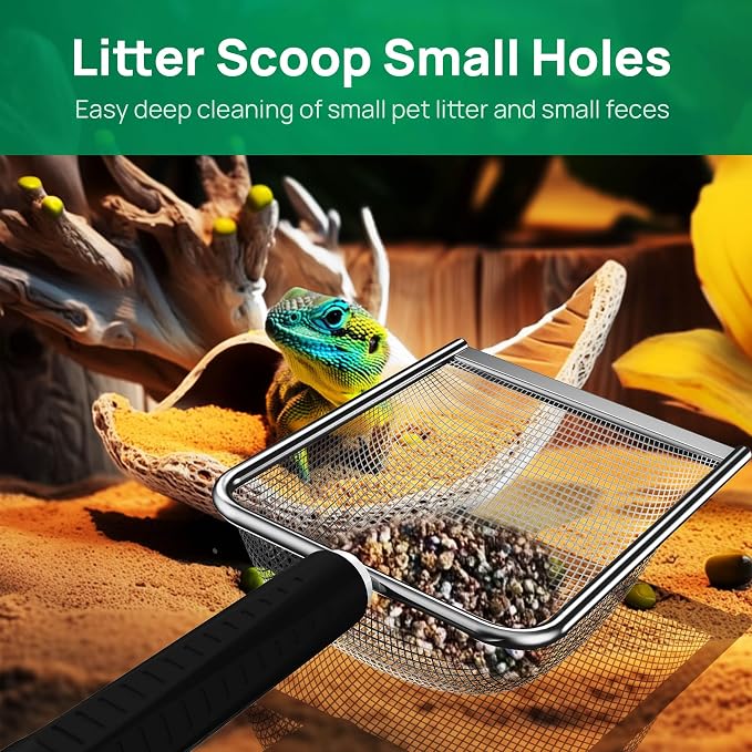 Hamster Metal Litter Scoop for Sandbath Box, Stainless Steel Litter Scooper - Image 2