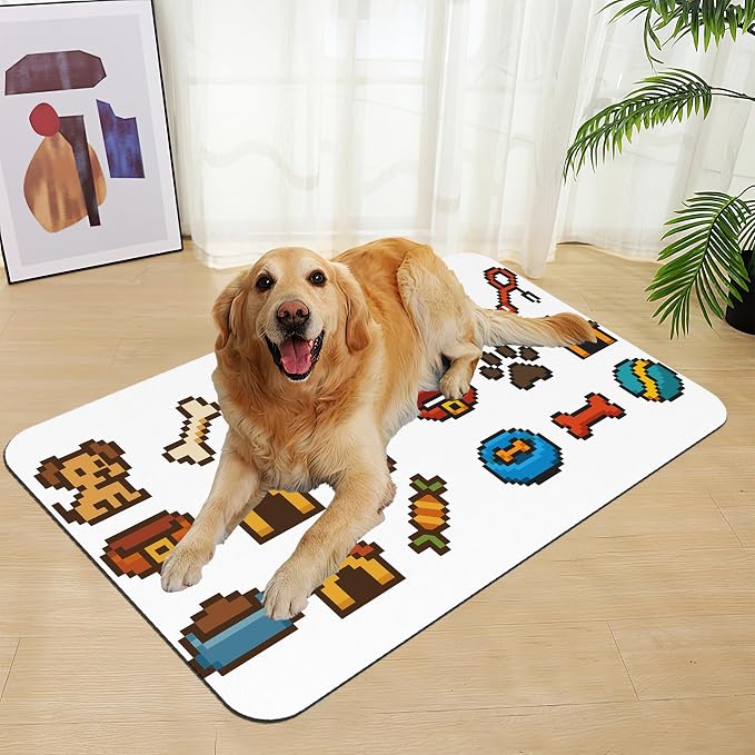 Dog Fun Pet Feeding Mat–Christmas Stocking Quick Dry Absorbent Dog Cat Food Mat - Image 7