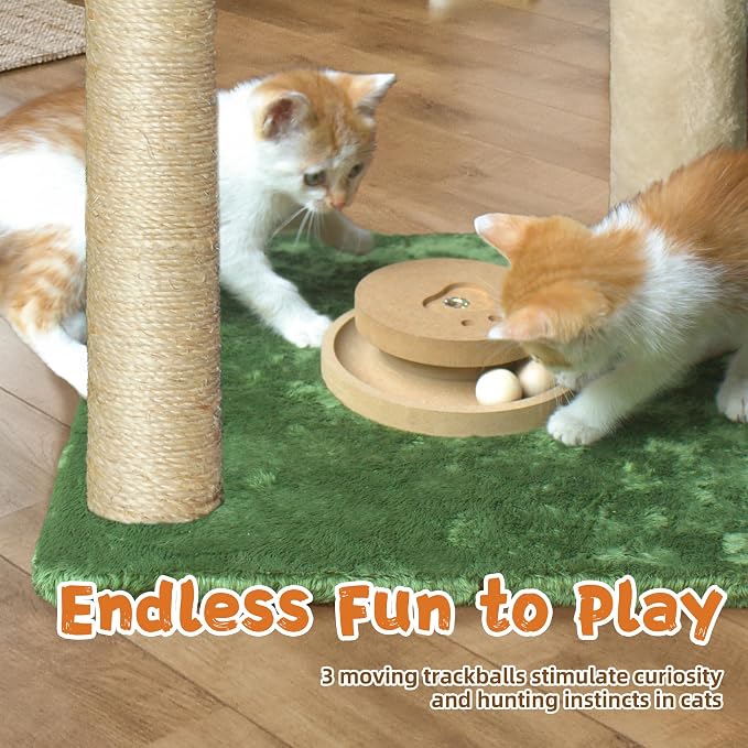 Fantasreen Cat Scratching Post 28 Inches Small Cat Tree Tower - Image 3