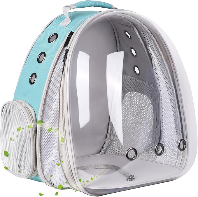 Front Expandable Cat Backpack Carrier, Fit up to 20 lbs, Space Capsule Bubble by halinfer