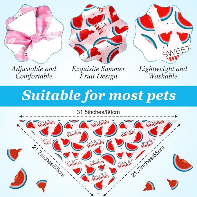 Weewooday 50 Pcs Fruit Dog Bandanas Bulk - Image 3
