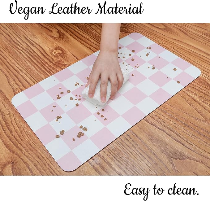 Ralxion Checkered Dog Feeding Mat, Absorbent Mats - Image 6