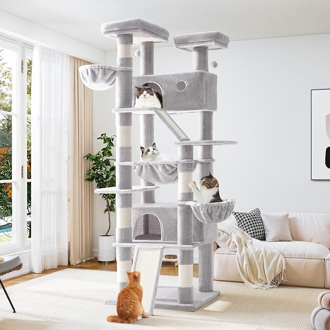 Allewie 81 Inches Tall Cat Tree/Multi-Level Large Climbing Tree House and Towers by Allewie