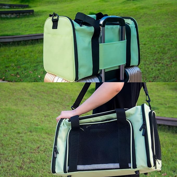 Soft Sided Carrier for Small Medium Cats Dogs, TSA Airline Approved Collapsible - Image 9