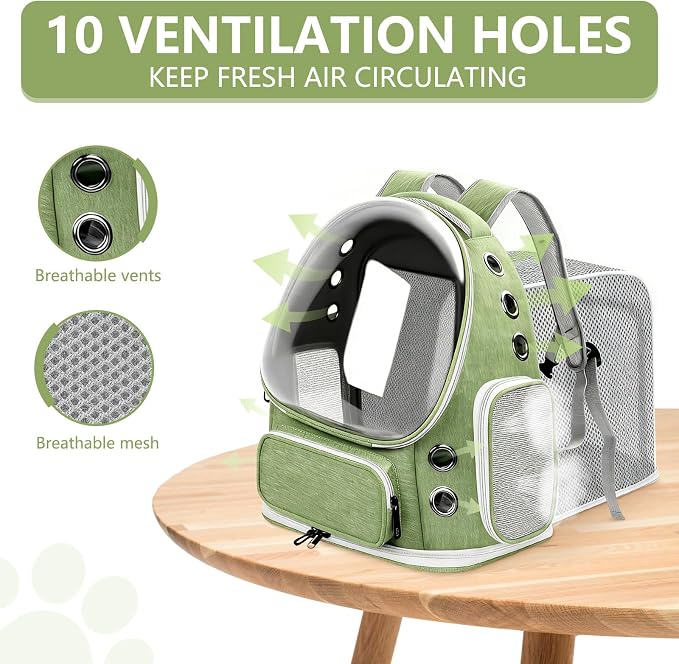 Expandable Cat Backpack Carrier, Breathable Cat Bubble Backpack - Image 3