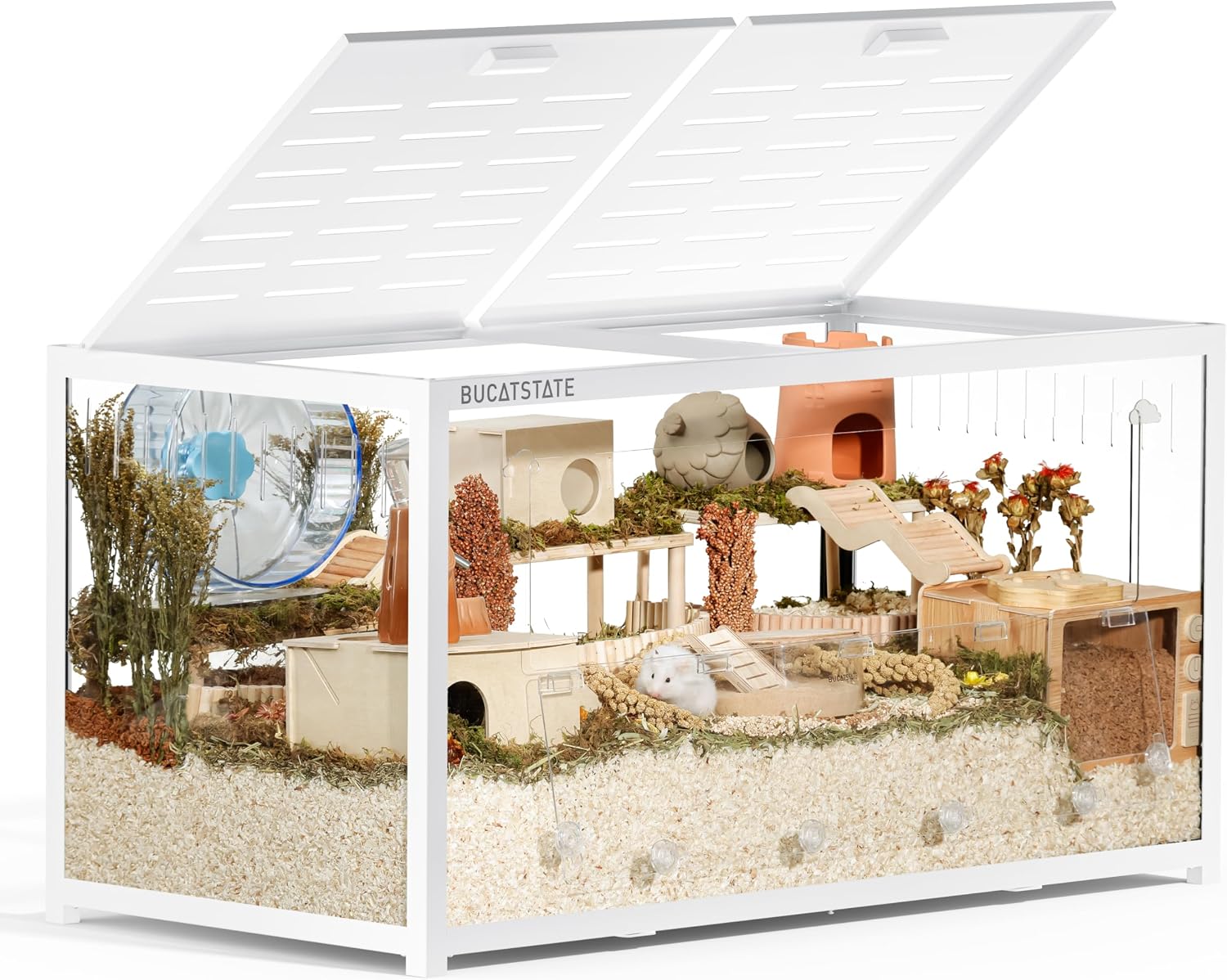 BUCATSTATE Hamster Cage 3.0, 39in, White - GlobalHabitat Supply