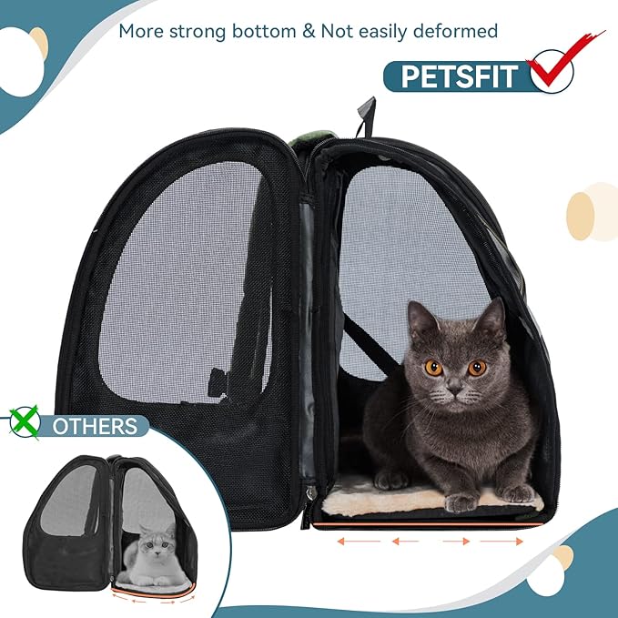 Petsfit Cat Backpack Carrier, Dog Carrier Backpacks Expandable - Image 6