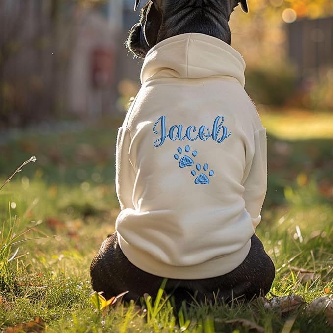 Personalized Name Dog Hoodie, Embroidered Hoodies Pets Name, Custom Pet Memorial - Image 5