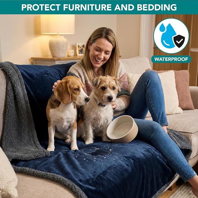 PetAmi Waterproof Dog Blanket for Medium Large XL Dog Puppy Cat Throw for Couch - Image 2