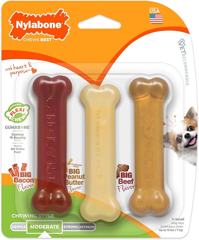 Nylabone Original Bone Flexi Chew Toy - Image 9