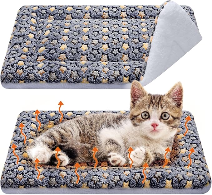 VitalCozy 2 Pack Self Warming Cat Mat Self Heating Pad Bed Reversible Machine by VitalCozy