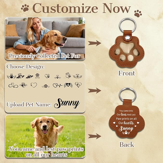 Eunigem Personalized Pet Hair Keychain - Image 2