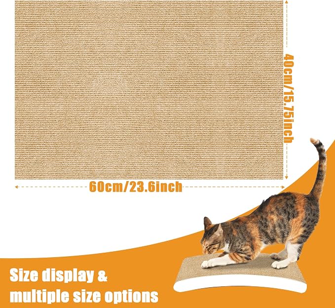 Cat Scratching mat Self-Adhesive, Trimmable Furniture Protector - Image 2