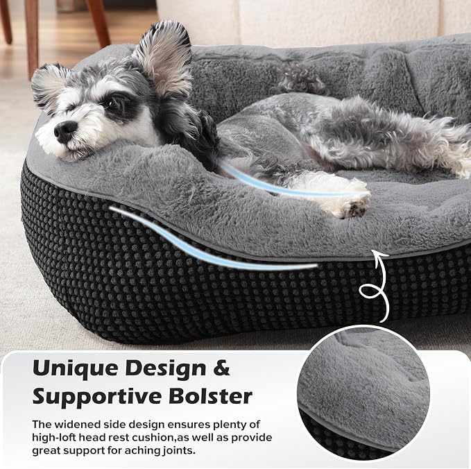 INVENHO Small Dog Bed Washable Orthopedic Calming Warming Durable Pet Bed - Image 4