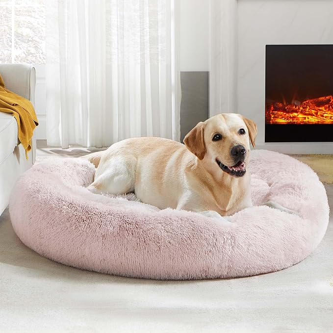 WESTERN HOME WH Calming Dog & Cat Donut Cuddler, Anti-Anxiety Warming Cozy Soft - Image 4