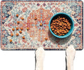 Absorbent Pet Dog Bowl Mat for Food and Water, Pet Cat Food Feeding Mat by Ideasonna