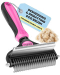 MalsiPree Dog Brush for Shedding - 2 in 1 Undercoat Rake Deshedding Tool for by MalsiPree