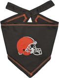 Pets First NFL Cleveland Browns TIE Bandana, Size Large/X-Large. Dog Bandana by PETSFIRST