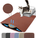 Jumbo Cat Litter Mat, 46x26 Inches Double Layer Honeycomb Litter Trapping Mat by Petinstinct