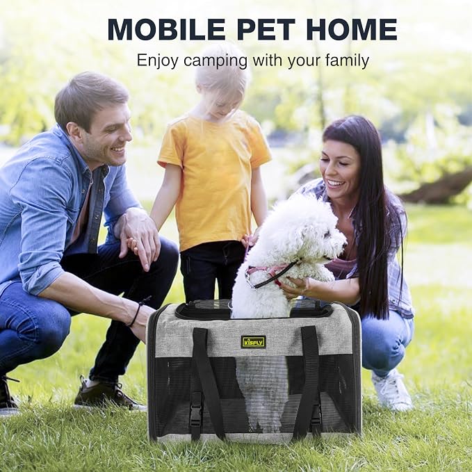 Cat Carrier for 2 Cats/Kitten, Pet Carrier for Cat, Small Dog & Bunny, Foldable - Image 7