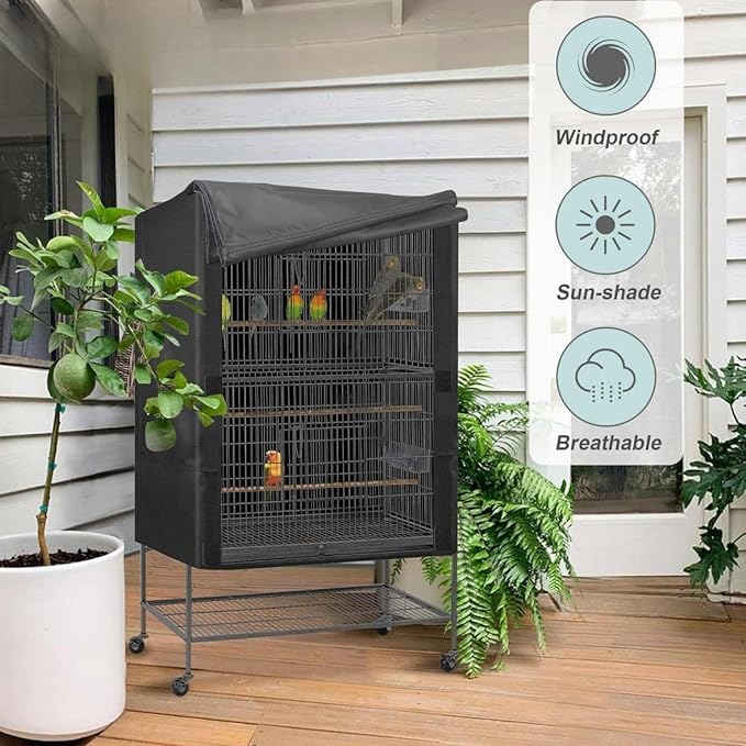 Bird Cage Covers for Night Breathable Cover Black Out Lightweight Washable Dust - Image 9