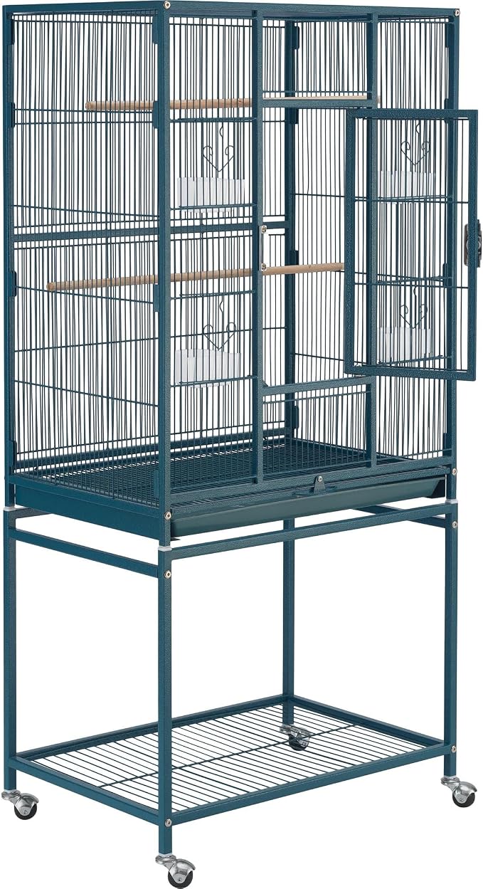 Topeakmart 54'' H Large Bird Cage Parrot Cage w/Stand Bird Cage by Topeakmart
