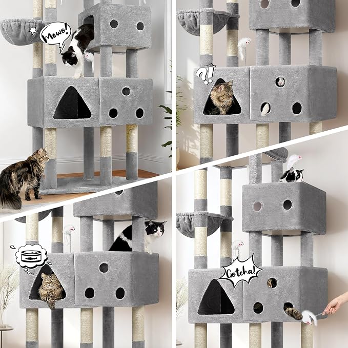 Globlazer Extra Large Cat Tower, 81-inch Tall Cat Tree - Image 2