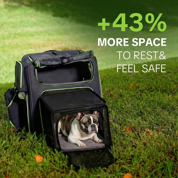 Cat Carrier Backpack for Travel & Car, 3-in-1 Expandable Cat & Small Dog - Image 4